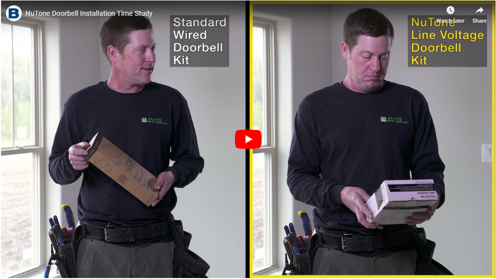 NuTone Doorbell Installation Time Study